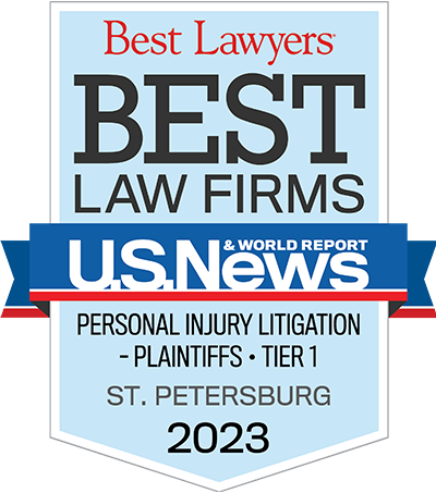 Best Lawyers, Best Law Firms, U.S. News & World Report for Personal Injury Litigation - Plaintiffs | Tier 1 in St. Petersburg 2023 badge