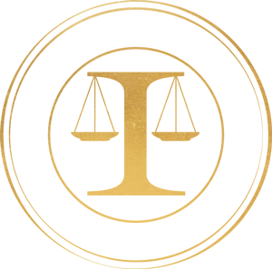Ingram Injury Law circle logo in gold